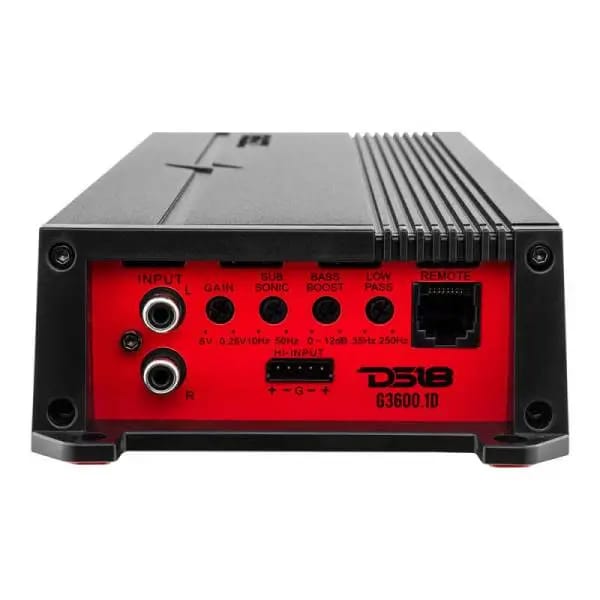 DS18 1-Channel Amplifier 1200/1ohm 900/2ohm 500/4ohm Watts RMS thumbnail 3
