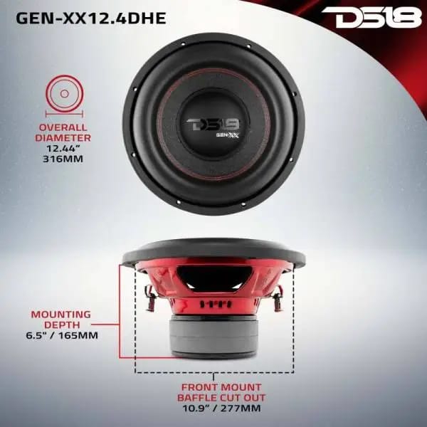 DS18 12in 600 Watts RMS 4 ohm DVC Double Stacked Magnet High Excursion Subwoofers thumbnail 2