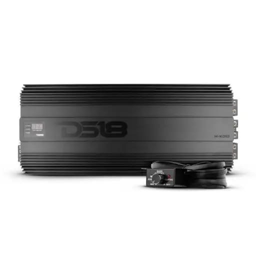 DS18 1-Chnl Amp 18000 Burst/0.67ohm 10000/1ohm 5800/2ohm 3500/4ohm Watts RMS w/ Voltmeter Black