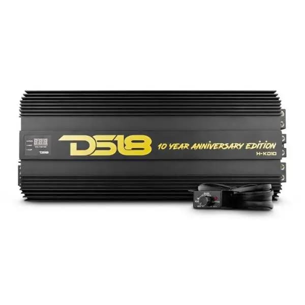 DS18 1-Chnl Amp 18000 Burst/0.67ohm 10000/1ohm 5800/2ohm 3500/4ohm Watts RMS w/ Voltmeter Black thumbnail 11