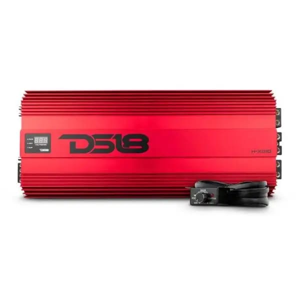 DS18 1-Channel Amp 18000 Burst/0.67ohm 10000/1ohm 5800/2ohm 3500/4ohm Watts RMS w/ Voltmeter Red thumbnail 3