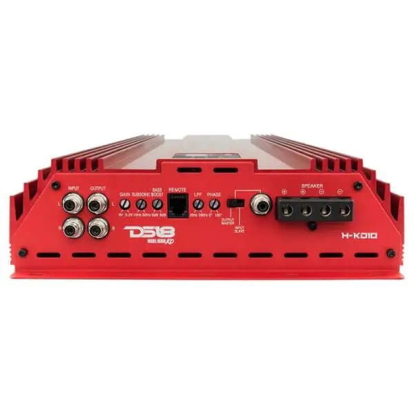 DS18 1-Channel Amp 18000 Burst/0.67ohm 10000/1ohm 5800/2ohm 3500/4ohm Watts RMS w/ Voltmeter Red thumbnail 5
