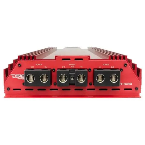 DS18 1-Channel Amp 18000 Burst/0.67ohm 10000/1ohm 5800/2ohm 3500/4ohm Watts RMS w/ Voltmeter Red thumbnail 6