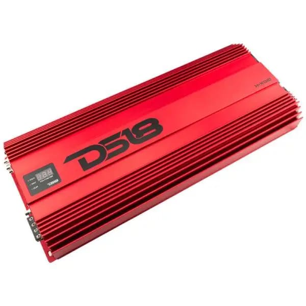 DS18 1-Channel Amp 18000 Burst/0.67ohm 10000/1ohm 5800/2ohm 3500/4ohm Watts RMS w/ Voltmeter Red thumbnail 7
