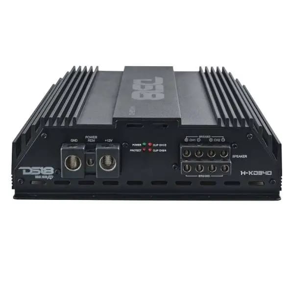 DS18 4-Channel Amp 2x 1000/4ohm Bridge 4 x 550/2ohm 4 x 300/4ohm Watts RMS Black thumbnail 4