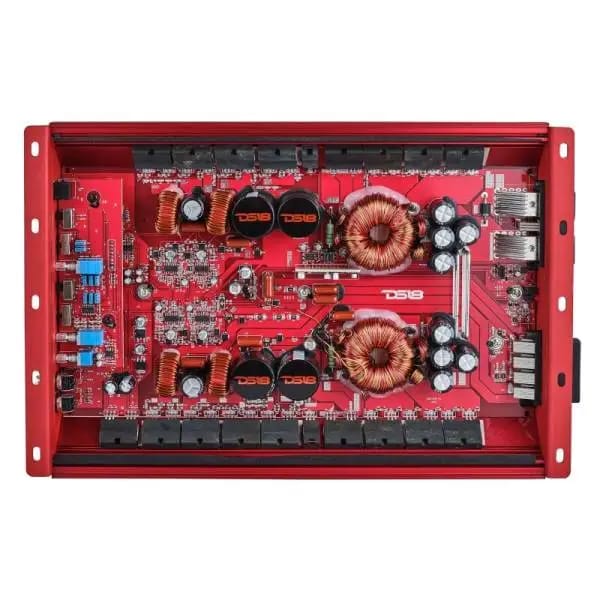 DS18 4-Channel Amp 2x 1000/4ohm Bridge 4 x 550/2ohm 4 x 300/4ohm Watts RMS Red thumbnail 2