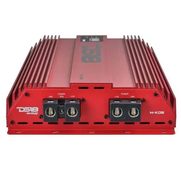 DS18 1-Channel Amp 9200 Burst/0.5ohm 5000/1ohm 3500/2ohm 2200/4ohm Watts RMS w/ Voltmeter Red thumbnail 3