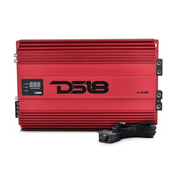 DS18 1-Channel Amp 9200 Burst/0.5ohm 5000/1ohm 3500/2ohm 2200/4ohm Watts RMS w/ Voltmeter Red thumbnail 5