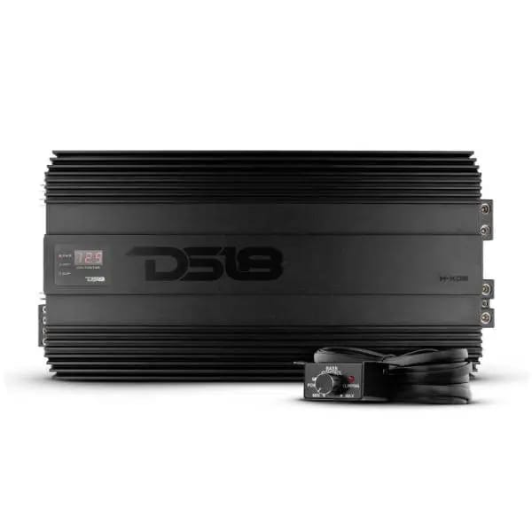 DS18 1-Channel Amp 15000 Burst/0.5ohm 8000/1ohm 4800/2ohm 2500/4ohm Watts RMS w/ Voltmeter Black thumbnail 2