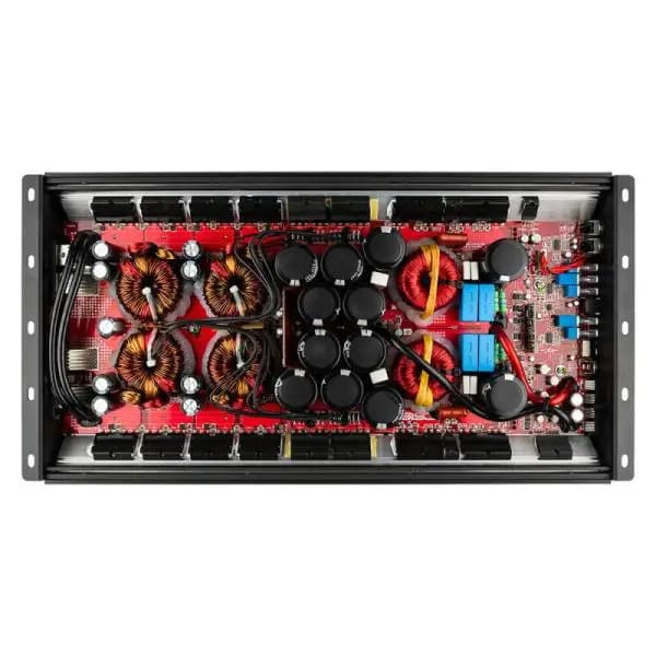 DS18 1-Channel Amp 15000 Burst/0.5ohm 8000/1ohm 4800/2ohm 2500/4ohm Watts RMS w/ Voltmeter Black thumbnail 3