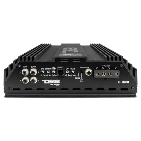 DS18 1-Channel Amp 15000 Burst/0.5ohm 8000/1ohm 4800/2ohm 2500/4ohm Watts RMS w/ Voltmeter Black thumbnail 4