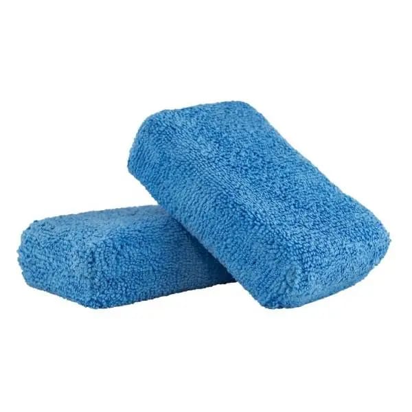 Chemical Guys Premium Grade Microfiber Applicators - 2in x 4in x 6in - Blue - 2 Pack thumbnail 2