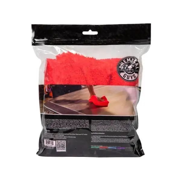 Chemical Guys Happy Ending Ultra Edgeless Microfiber Towel - 16in x 16in - Red - 3 Pack thumbnail 2