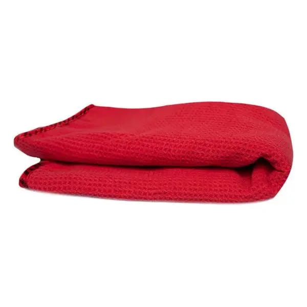 Chemical Guys Waffle Weave Glass & Window Microfiber Towel - 24in x 16in - Red thumbnail 3