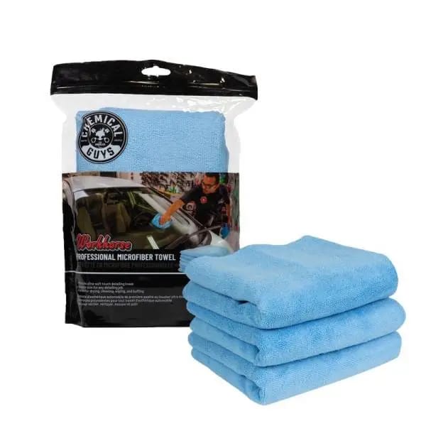 Chemical Guys Workhorse Professional Microfiber Towel - 16in x 16in - Blue - 3 Pack thumbnail 4
