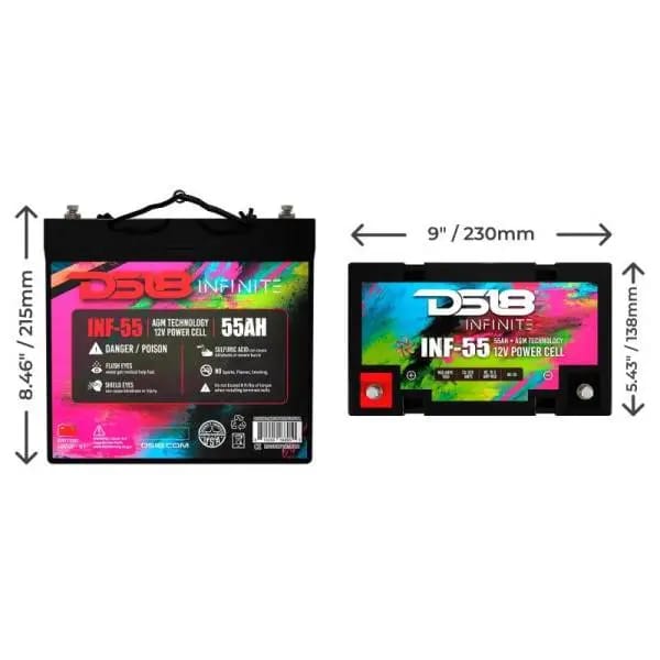 DS18 1750 Watts 55 AH Infinite AGM Power Cell Battery thumbnail 5