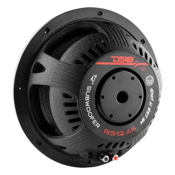 DS18 12in 800 Watts RMS 4 ohm SVC Shallow Mount Fiber Glass Subwoofer IXS Series thumbnail 2