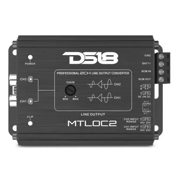 DS18 2-Chnl Speaker Emulator Remote Out Level Matching Controls LED Clip Indicator Hi/Low Converters thumbnail 3