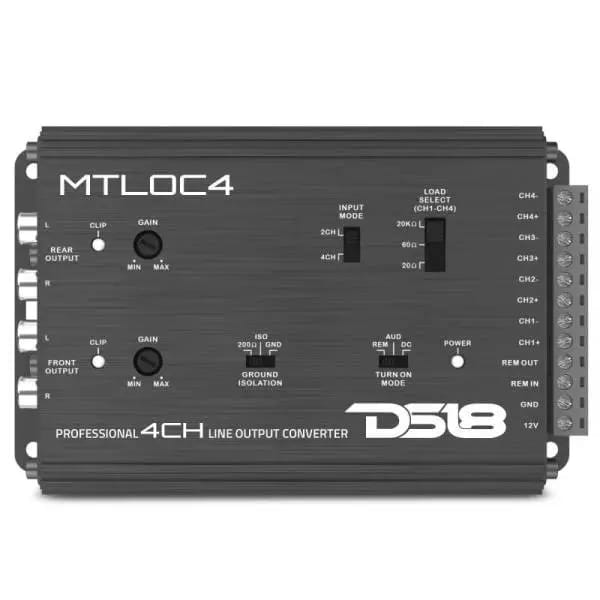 DS18 4-Chnl Speaker Emulator Remote Out Level Matching Controls LED Clip Indicator Hi/Low Converters thumbnail 3