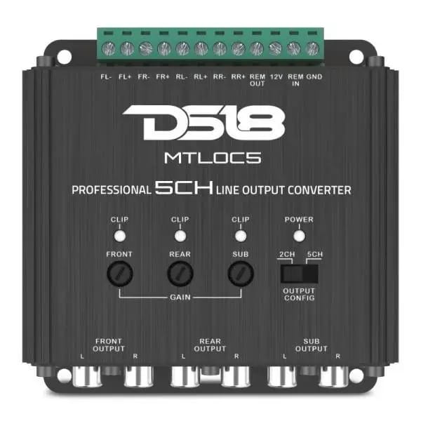 DS18 5-Chnl Speaker Emulator Remote Out Level Matching Controls LED Clip Indicator Hi/Low Converters thumbnail 3