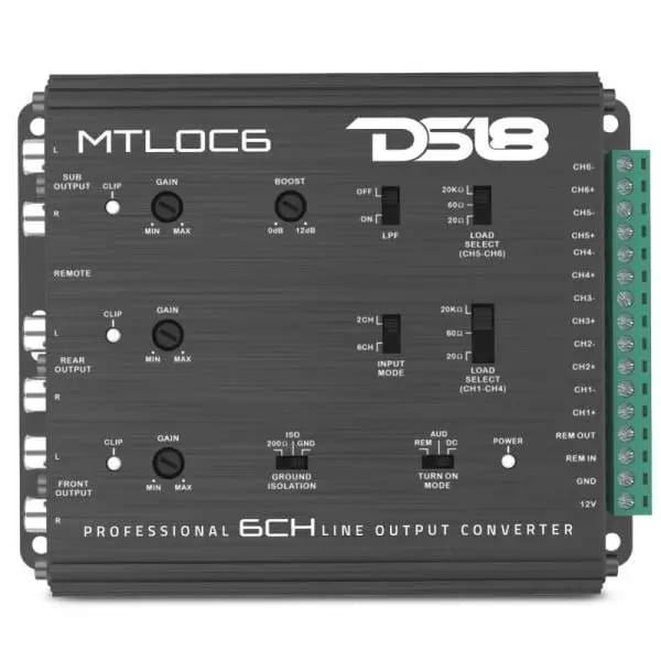 DS18 6-Chnl Speaker Emulator Remote Out Level Matching Controls LED Clip Indicator Hi/Low Converters thumbnail 3