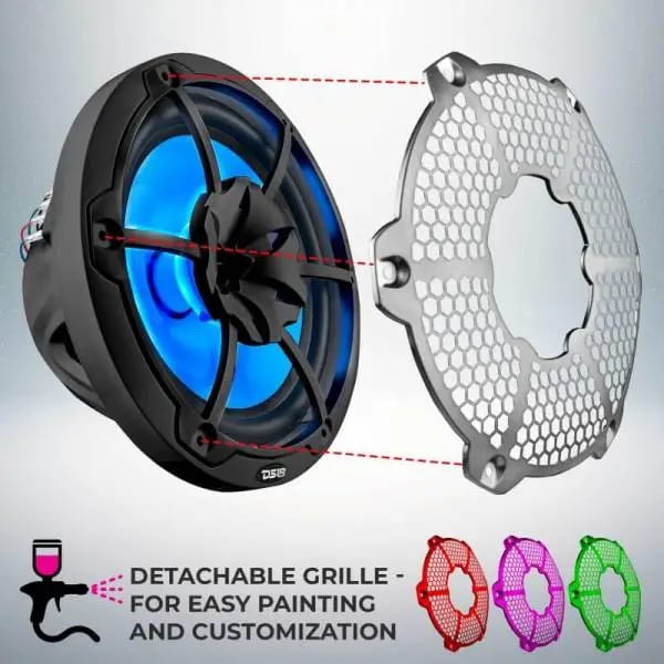 DS18 NXL-M Series Speaker w/ RGB LED Lights 10in 2-Way 200Watts RMS 4 ohm Black thumbnail 5