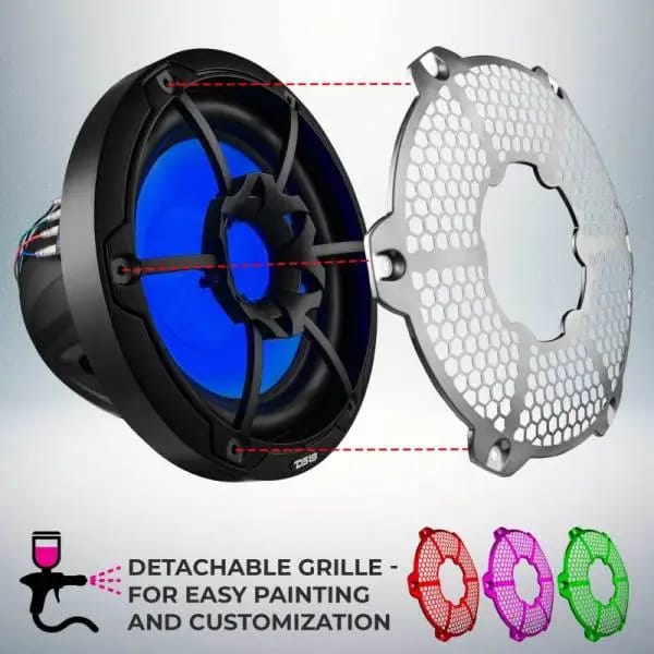 DS18 Subwoofer & Enclosure 10in 300 Watts RMS 4 ohm SVC Black w/ Covers thumbnail 7