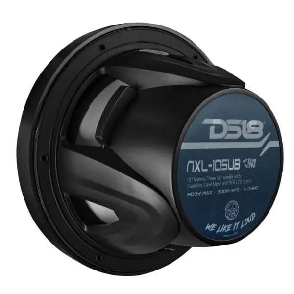 DS18 Subwoofer & Enclosure 10in 300 Watts RMS 4 ohm SVC Black w/ Covers thumbnail 2