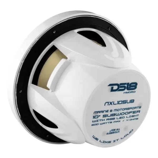 DS18 Subwoofer & Enclosure 10in 300 Watts RMS 4 ohm SVC White thumbnail 3
