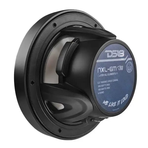 DS18 NXL-M Series Spkr w/ RGB LED Lights 6.5in 2-Way 100 Watts RMS 4 ohm Blk Grill Detached w/ Cover thumbnail 2