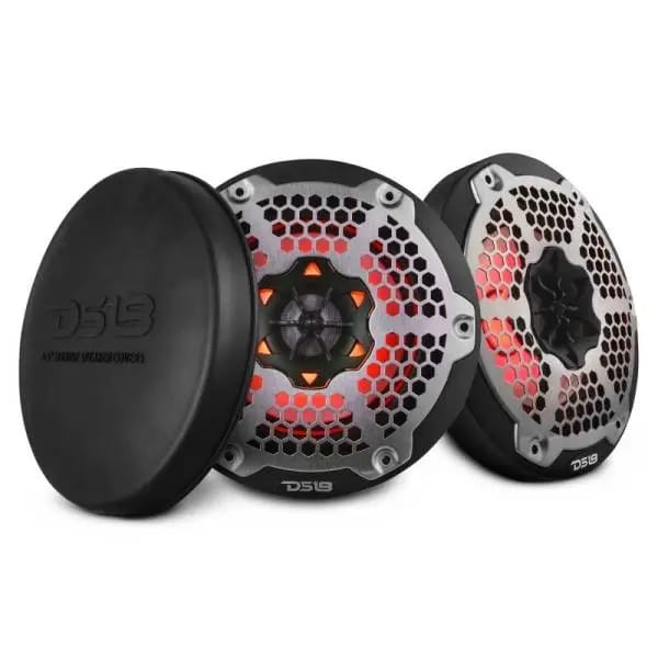 DS18 NXL-M Series Spkr w/ RGB LED Lights 6.5in 2-Way 100 Watts RMS 4 ohm Blk Grill Detached w/ Cover thumbnail 8