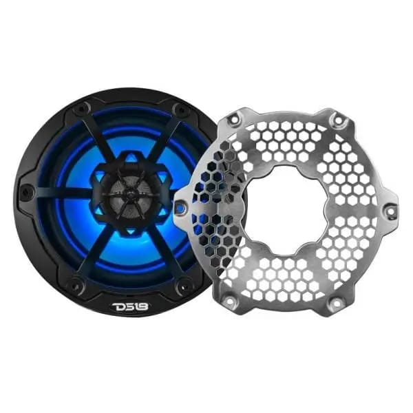 DS18 NXL-M Series Spkr w/ RGB LED Lights 6.5in 2-Way 100 Watts RMS 4 ohm Blk Grill Detached w/ Cover thumbnail 4