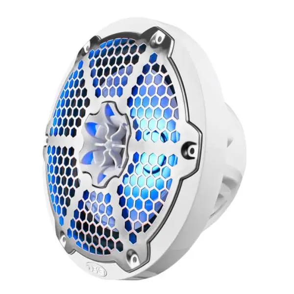 DS18 NXL-M Series Speaker w/ RGB LED Lights 8in 2-Way 125 Watts RMS 4 ohm White w/ Cover thumbnail 5