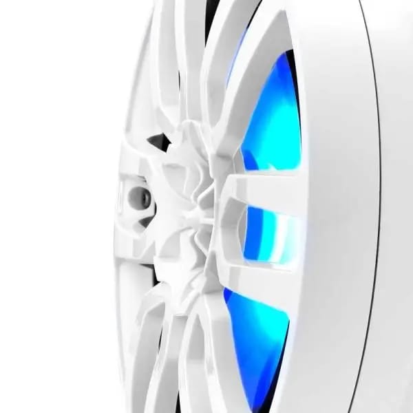 DS18 Compact Towers With Flat And Pole Mounts 8in 125 Watts RMS RGB LED Lights White thumbnail 3