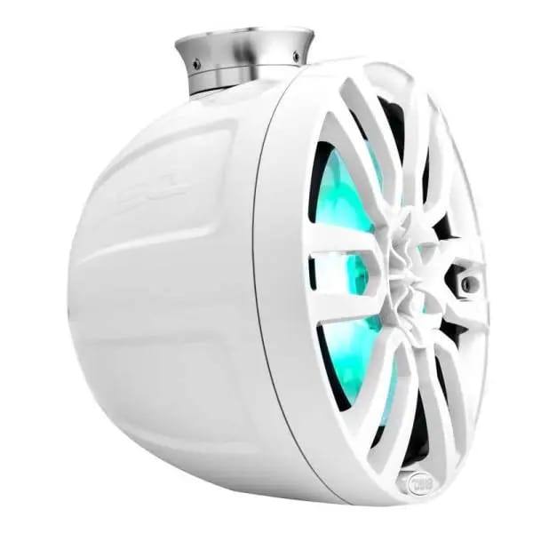 DS18 Compact Towers With Flat And Pole Mounts 8in 125 Watts RMS RGB LED Lights White thumbnail 5