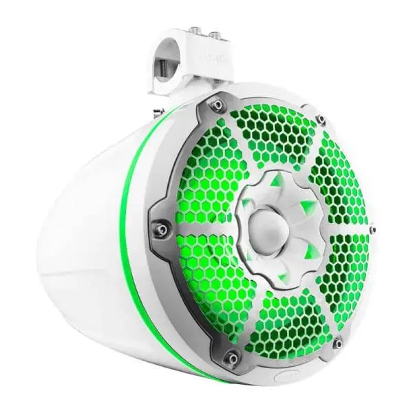 DS18 Tower Speakers Towers Speakers 10in 1in Driver 300 Watts RMS w/ RGB LED Lights White thumbnail 9