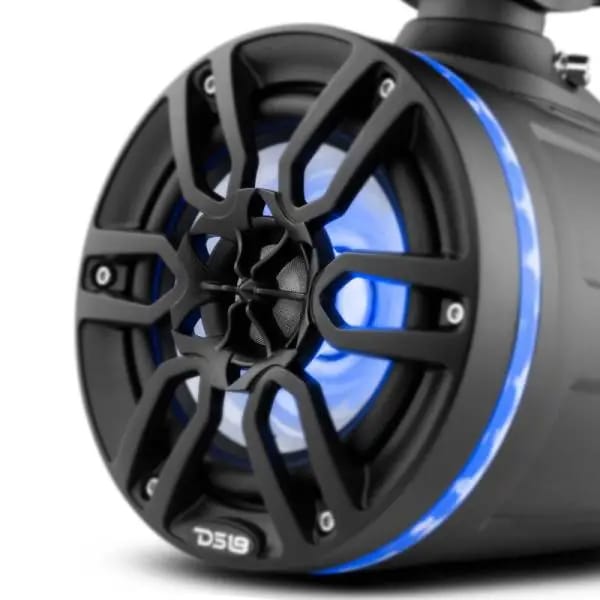 DS18 Tower Speakers 6.5in 100 Watts RMS w/ RGB LED Lights Red thumbnail 11