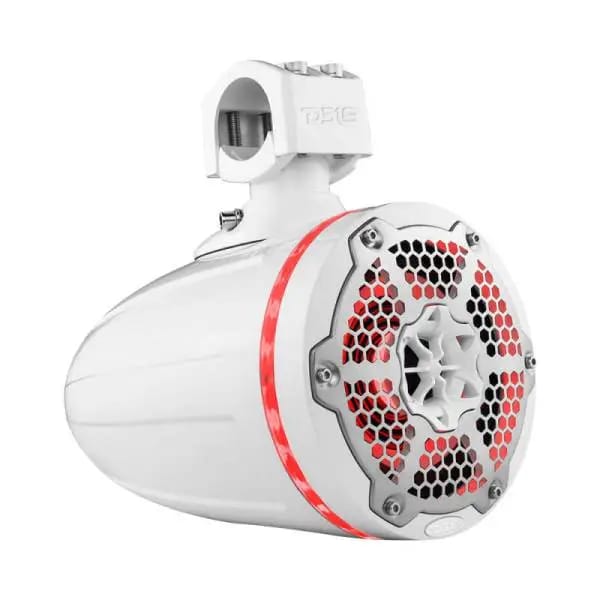 DS18 Tower Speakers 6.5in 1in Driver 150 Watts RMS w/ RGB LED Lights White thumbnail 6