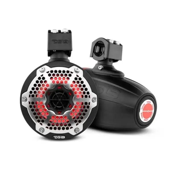 DS18 Tower Speakers 6.5in 1in Driver 150 Watts RMS w/ RGB LED Lights Black thumbnail 6