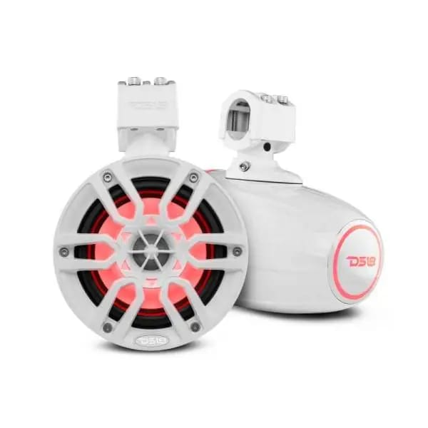DS18 Tower Speakers 6.5in 100 Watts RMS w/ RGB LED Lights White thumbnail 5