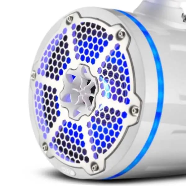 DS18 Towers With Built In Driver And Passive Radiator Tower 8in 1in 180 Watts RMS RGB LEDs White thumbnail 5