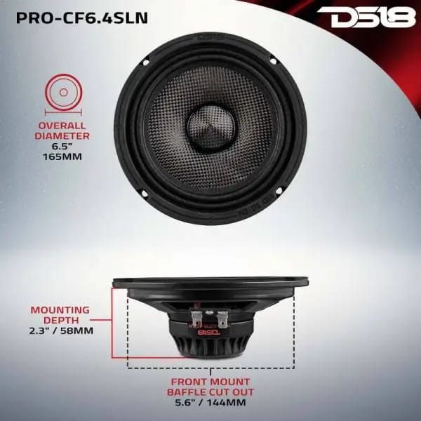 DS18 6.5in 150 Watts RMS 4 ohm Mid-Range Loudspeaker Neodymium Shallow thumbnail 3