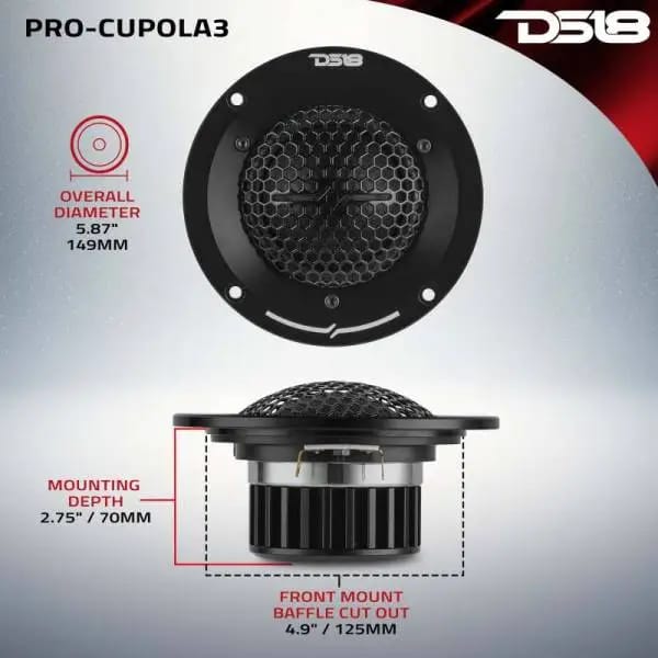 DS18 5.25in 300 Watts RMS 4 ohm Neodymium Mid-Range Tuned Closed-End Chamber Loudspeakers thumbnail 8