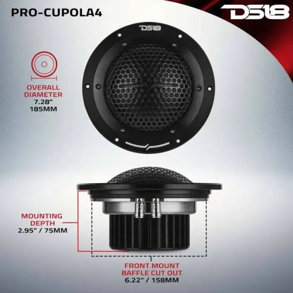 DS18 7in 400 Watts RMS 4 ohm Neodymium Mid-Range Tuned Closed-End Chamber Loudspeakers thumbnail 8