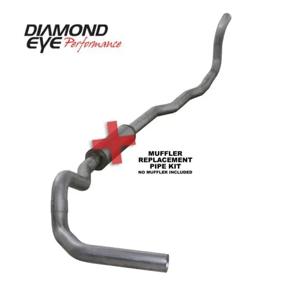 Diamond Eye KIT 4in Turbo Back MFLR RPLCMENT PIPE SGL AL: 89-93 DODGE CUMMINS 5.9L thumbnail 2