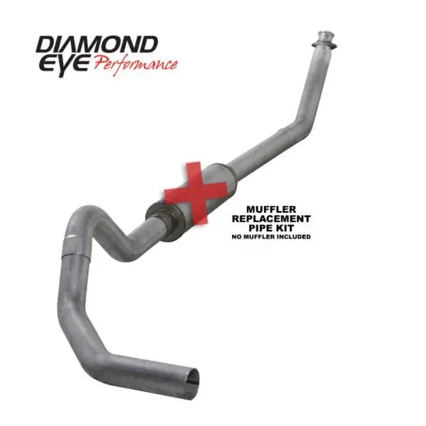 Diamond Eye KIT 4in Turbo Back MFLR RPLCMENT PIPE SGL AL: 98.5 - 02 DODGE CUMMINS 5.9L thumbnail 4