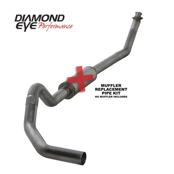 Diamond Eye KIT 4in Turbo Back MFLR RPLCMENT PIPE SGL SS: 98.5-02 DODGE CUMMINS 5.9L thumbnail 5