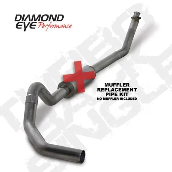 Diamond Eye KIT 4in Turbo Back MFLR RPLCMENT PIPE SGL SS: 98.5-02 DODGE CUMMINS 5.9L thumbnail 3