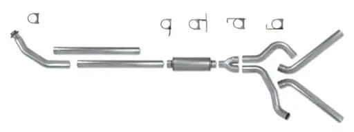 Diamond Eye KIT 4in Turbo Back DUAL SS: 94-02 DODGE CUMMINS 5.9L