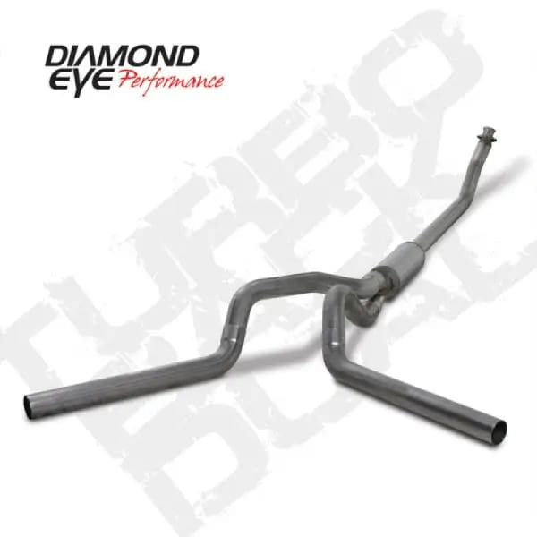 Diamond Eye KIT 4in Turbo Back DUAL SS: 94-02 DODGE CUMMINS 5.9L thumbnail 2